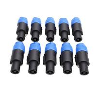 Jiawu Conector de Amplificador de Cable con Diseño de 4 Pines para Salida de Audio HiFi Mecanismo de Bloqueo Seguro para Equipos de Audio Profesionales, Paquete de 10 (Paquete de 10)