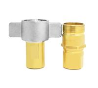 Jiawu Conector Hidráulico de Línea Húmeda con Tuerca Mariposa, 1 Pulgada NPT