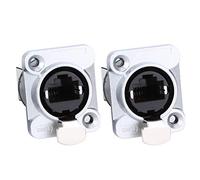 Jiawu Conector RJ45 de ángulo Recto, Material Ignífugo Conector RJ45 de 8 Pines, de ángulo Recto con Aislador PA66 y Clasificación IP67 para Uso en Aviación y Equipos de Red