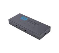 Jiawu Conmutador Multivisor 4K 30HZ HDMI 4x1, Control Remoto | Conmutador HDMI 4 en 1 Salida, 13 Modos de Visualización, Conmutación Perfecta, Instalación Estable, Compatible con DTS HD