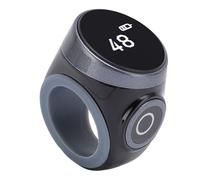 Jiawu Contador de Anillo Inteligente Digital LCD Táctil Ajustable Batería de Larga Duración para Deportes Uso Diario ABS de Calidad (Black)