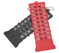 Jiawu Contador de Puntuación de Marcador Compacto de Fácil Operación de 18 Hoyos para Entrenamiento y Competición Negro+Rojo Tamaño 6.3x2.4in para Entusiastas del