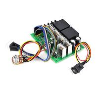 Jiawu Controlador de Velocidad del Motor PWM, Interruptor CW CCW Controlador de Motor de CC de Corriente Máxima de 80 A Regulador de Velocidad PWM con Perilla de Potenciómetro para Motores de