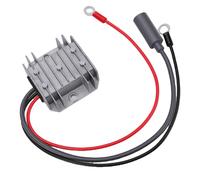 Jiawu Convertidor Elevador de CC, Entrada Amplia 9V-28V 30V 3.5A Convertidor Elevador de CC de Salida, Adaptador con Puerto de Resistente Al Agua Terminal de Anillo Tórico para Batería Solar
