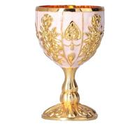 Jiawu Copa Dorada de 30ml, Colección de Copas de Vino Retro, Mini Decoración de Metal Vintage para Regalo de Decoración del Hogar de Viaje, 2 uds. (calabaza cien dorada)