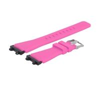Jiawu Correa de Reloj Inteligente, Correa de Reloj Inteligente de Metal de Silicona, Hebilla Reforzada Ajustable para Uso Diario de Mujeres (Rosa roja)
