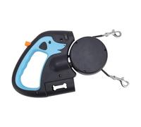 Jiawu Correa para de Doble Cabeza con Longitud Ajustable, Materiales de Alta Resistencia para Pasear a 2 Perros, Correa para Caminar para Mascotas de Interior y Exterior (Azul Claro)