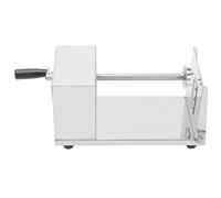 Jiawu Cortador Manual de Patatas, Máquina Cortadora en Espiral de Acero Inoxidable para Patatas Fritas Retorcidas, Cortadora de con Pies de Goma Antideslizantes, Herramienta para Verduras con Manivela