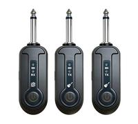 Jiawu de Guitarra Inalámbrico de 2,4 GHz, Conectores de 6,5 Mm, Receptor Transmisor Inalámbrico de Audio Recargable para Guitarra, bajo, Violín, Instrumentos, Alcance de 80-150 M (1 a 2)