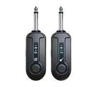 Jiawu de Guitarra Inalámbrico de 2,4 GHz, Conectores de 6,5 Mm, Receptor Transmisor Inalámbrico de Audio Recargable para Guitarra, bajo, Violín, Instrumentos, Alcance de 80-150 M (1 a 1)