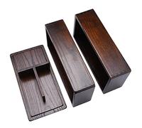 Jiawu de Madera Natural, Madera Natural, Inodoro, No Tóxica, Doble Capa, 3 Compartimentos, Buen Aislamiento Térmico, de para Sushi con Banda Elástica para Picnic Oficina