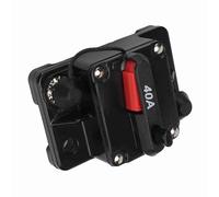 Jiawu Disyuntor de Audio para Automóvil de 12 V, 30 A, 40 A, 60 A, Fusible en Línea Reiniciable con Brazo de Reinicio Manual, Interruptor de Protección Estéreo Automático Impermeable para de