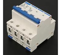 Jiawu Disyuntor de Corriente en Miniatura RCCB 4P 32A 400V, Protección contra Fugas DZ47-63 con Protección contra Sobrecarga y Cortocircuito, Capacidad de Ruptura 6KA para el Hogar y la Ingeniería