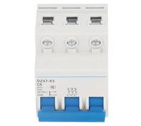 Jiawu Disyuntor en Miniatura 6A 3P Pa66 Montaje en Riel DIN, 400V 4500A Capacidad de Ruptura Protector de Cortocircuito para Edificios Residenciales, Protección contra Sobrecarga MCB