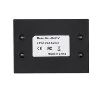 Jiawu Divisor VGA, Interruptor Manual de 2 Puertos para Dos Computadoras Portátiles Transmisión de Señal de 50 Pies Conmutador VGA Accesorio de Computadora con Soporte Plug and Play para Monitores