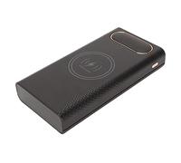 Jiawu DIY Power Bank Box Kit 6x21700 Caja de Batería 22.5W Carga Rápida 15W Cargador Inalámbrico Negro ABS Soldadura Libre Dual USB Power Bank Pantalla LCD Cargador Inteligente