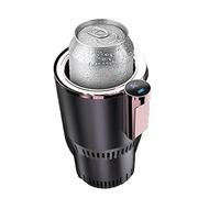 Jiawu Enfriador y Calentador de Coche, 2 en 1 Calefacción y Enfriamiento, | Enfriador automático de bebidas, aluminio ABS, funcionamiento silencioso, se adapta a vidrio y plástico, viaje diario por