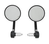 Jiawu Espejos Retrovisores Giratorios de 360° para Motocicleta, Espejos Laterales de Manillar de 22 Mm, Universales para Motocicleta, ABS y Metal a Prueba de Golpes, Visión Clara, Fácil Instalación