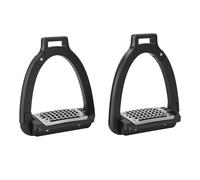 Jiawu Estribos para Caballos, Estribos de Seguridad con Apertura Lateral de Aleación Ligeros para Montar a Caballo con Almohadillas Antideslizantes para Práctica de Entrenamiento Competencia Salto