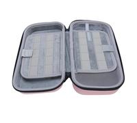 Jiawu Estuche de Transporte de Viaje para Consola con 20 Ranuras para Juegos, Bolsa de Carcasa Dura de Eva PU, Consola de Juegos Duradera para Jugadores (Pink)