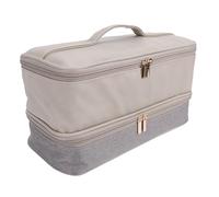 Jiawu Estuche para Secador de Pelo, Estuche de Transporte para Secador de Pelo a Prueba de Agua y Arañazos Espaciales de Doble Capa, Bolsa para de de Doble Capa con Forro Interior Suave y Correa