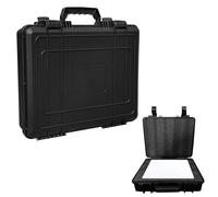 Jiawu Estuche rígido resistente al agua para mini kit de platos, mini estuche, espuma cortada con precisión para proteger el mini, soporte, adaptador de tubo, fuente de alimentación, cable,