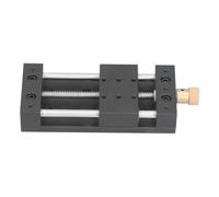 Jiawu Etapa Lineal Manual, Guía de Riel Lineal de Mesa Deslizante de 75 Mm con Regla y Base, Etapa Deslizante Manual, Plataforma de Estación de Desplazamiento de Traducción