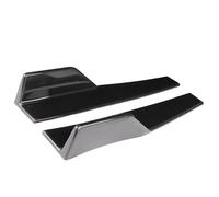Jiawu Faldón Lateral, Difusor Basculante Universal de 17,7 Pulgadas con Función de Alerón Aerodinámico para el Exterior del Automóvil Aspecto Deportivo y Agresivo Material ABS Negro Brillante Ala