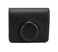 Jiawu Funda de Cuero PU Premium para Cámara con Correa Ajustable para Cámara Instantánea Mini Diseño Vintage 5,11x4,33x2,36 Pulgadas (Black)