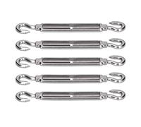 Jiawu Gancho Tensor de Acero Inoxidable 304 y Tensión de Cuerda de Alambre de Gancho 5 Uds Hardware de Vela de Sombra M4 M5 M6 M10 30-300kg (M4)