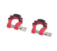 Jiawu Grillete de Remolque de Metal RC, Conjunto de Diseño Duradero para Axial SCX10 1/10, Coche Trepador de Control Remoto, Gancho de Remolque para Rescate Todoterreno (Rojo)