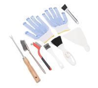 Jiawu Herramienta de Limpieza de Jaulas de Pájaros de Acero Inoxidable, Eficaz Removedor de Excrementos de Pájaros para Jaulas de Periquitos, Limpiador de Acero Inoxidable de Madera de Haya para