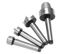 Jiawu Herramienta de Torneado de Torno de Madera, Juego de Centro de Copa de Giro de Husillo MT1 de 4 Piezas, Juego de Centro de Torneado con Contrapunto Aburrido de Torno para de Madera y Metal (MT1)