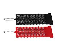 Jiawu Indicador de Puntuación de ABS Contador de Putt de Golpe Portátil No Tóxico para Grabación de Puntuación de 18 Hoyos Negro + Rojo Tamaño 6.3x2.4in para Amantes del