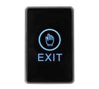 Jiawu Interruptor de Botón de Salida con Sensor Táctil de 12 V para Sistemas de Control de Acceso, Botón de Liberación de Puerta con Contacto NO/NC/COM, PC y Placa de Empuje Acrílica para Marcos de