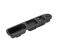 Jiawu Interruptor de Control de Ventana 6554QC para 207 Interruptor del Lado Derecho del Conductor, Compatible con 207 SW Wk 2007-2014 Kombi, Botón de Repuesto de Ventana Eléctrica, ABS Negro