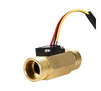 Jiawu Interruptor de Sensor de Flujo de Agua con Efecto Hall de Cobre G1/2", 1-30 L/min, Medidor de Flujo de Líquido con Señal de Pulso para Calentador de Agua, Dispensador, Purificador, Máquina