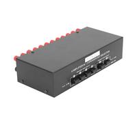 Jiawu Interruptor Selector Pasivo Caja Selectora de Audio de 4 Entradas y 2 Salidas para Altavoz Amplificador, Potencia Máxima de 300 W, Protección sin Carga, Selección Manual de Botones, Accesorio