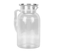 Jiawu Jarra de Agua Acrílica Transparente de 1500ml, Cómodo, Jarra para Bebidas Fácil de Limpiar para Bebidas DIY