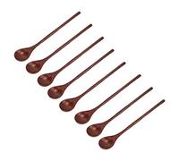 Jiawu Juego de 8 Cucharas de Madera con Largo, Suaves, Delicadas y sin Rebabas, Seguras, Inodoras y No Tóxicas, Cucharas para Mezclar de Madera Phoebe, Utensilios de Cocina Fuertes, Duraderos