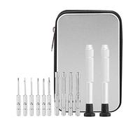 Jiawu Juego de Destornilladores de Precisión para Gafas, Relojes, Teléfonos, Kit de Herramientas de Reparación de Gafas Profesional con Bolsa de Almacenamiento Portátil con Cremallera, Mini