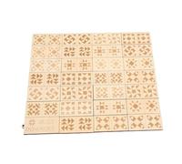 Jiawu Juego de dominó con Bloques de Edredón, 28 Piezas, Bloques de dominó con Edredón de Madera con Patrones de Grabados y Diseño de Viaje Compacto para Juegos Familiares de 2 a 4 Jugadores