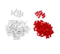 Jiawu Juego de Pistas de Derrape para Coches a Control Remoto, Valla de Campo Roja y Blanca de ABS Resistente para Entusiastas de Las Carreras a Escala 1/14-1/28