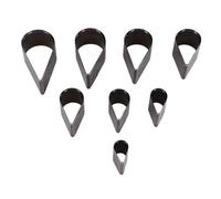 Jiawu Juego de Troqueles de Corte de Cuero, 8 Piezas, Moldes de Perforación en Forma de Lágrima, Acero de Aleación para Herramientas de Artesanía de Cuero, Moldes Troquelados Manuales para