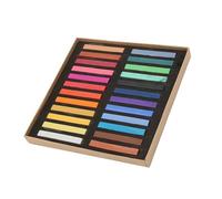 Jiawu Juego de Varillas Desechables para Teñir el Cabello con Crayones Fluorescentes de 12/24/36/48 Colores, Tiza Pastel para Pintura de Bocetos de Graffiti, Cepillo de Polvo Suave y Liso para (24