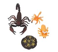 Jiawu Juguete de Ciclo de Crecimiento de Escorpión, Figura de Animal de Escorpión Educativa Interactiva Flexible, Modelo de Reptil de Simulación con 4 Piezas de Adorno de Ciclo de Crecimiento Realista