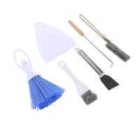 Jiawu Kit de Barrido de Jaula de Aves Conjunto Eficiente para Accesorios de Limpieza de Periquitos Herramienta de Escoba de Cepillo de Alambre de Acero Inoxidable para Jaula de Animales Pequeños,