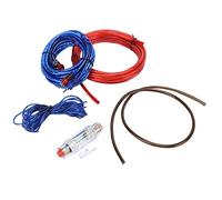 Jiawu Kit de Cables de Alimentación de Amplificador para Subwoofer y Amplificador de Coche, Juego de Instalación de Cableado de de Tierra de Calibre 8 con Conducto de Alta Densidad para