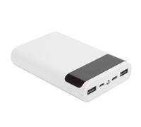 Jiawu Kit de Caja de Batería DIY 4x18650 - Caja de Banco de Energía Portátil ABS con Salida de 5V2A, de Energía Móvil sin Soldadura, de Almacenamiento de Batería para Cargar Teléfono Celular (White)