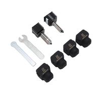 Jiawu Kit de Extremo Caliente del Extrusor de Cabezal de Impresión de Acero Inoxidable Endurecido, Kit de Extremo Caliente Ensamblado por Impresora 3D de Calentamiento Rápido, Compatible con